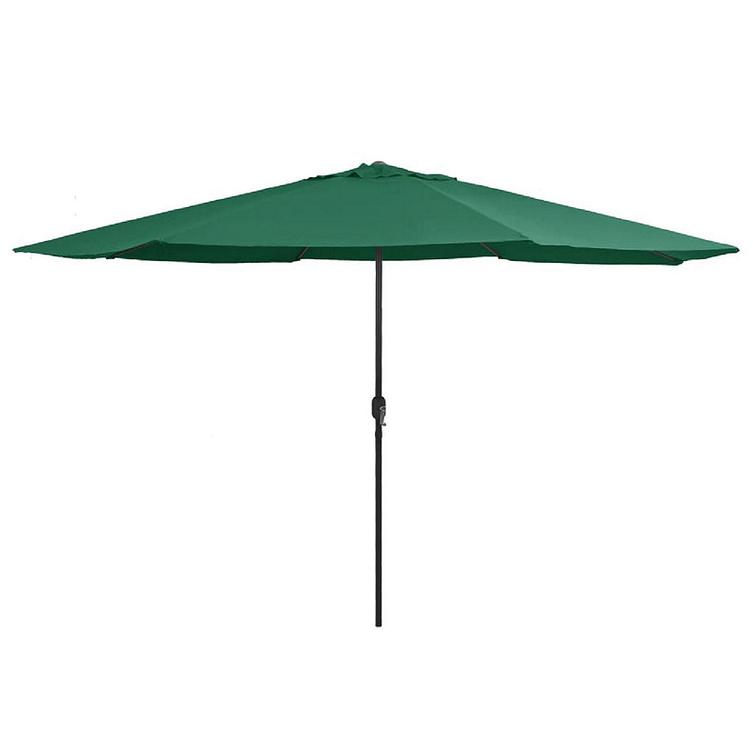 vidaXL Outdoor Parasol with Metal Pole 157.5" Green Image