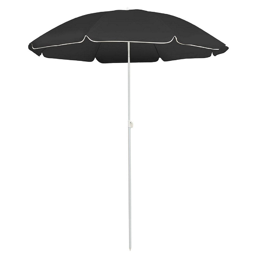 vidaXL Outdoor Parasol with Steel Pole Anthracite 70.9" beach parasol Image