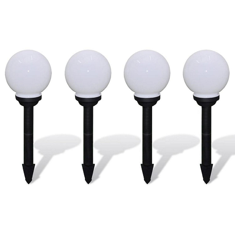 vidaXL Outdoor Pathway Lamps 4 pcs LED 5.9" with Ground Spike Image