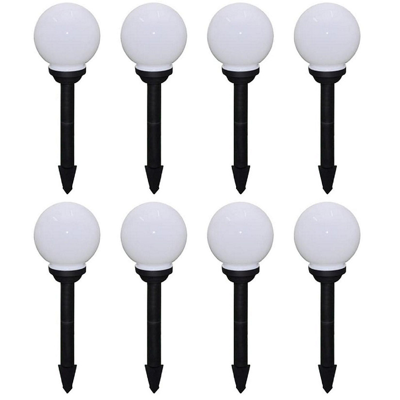 vidaXL Outdoor Pathway Lamps 8 pcs LED 5.9" with Ground Spike Image