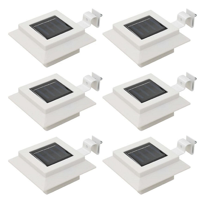 vidaXL Outdoor Solar Lamps 6 pcs LED Square 4.7" White Image