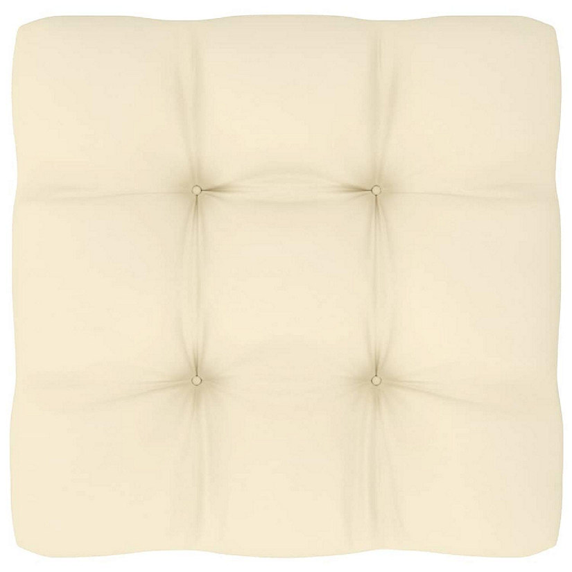 vidaXL Pallet Cushion Cream 27.6"x27.6"x4.7" Fabric Image