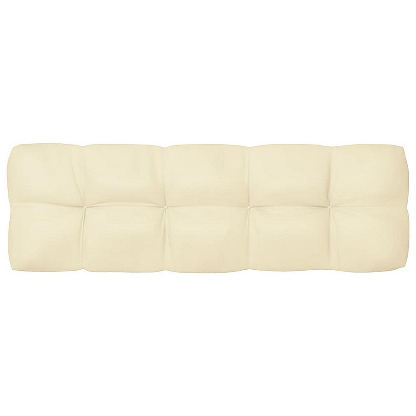 vidaXL Pallet Cushion Cream 47.2"x15.7"x4.7" Fabric Image