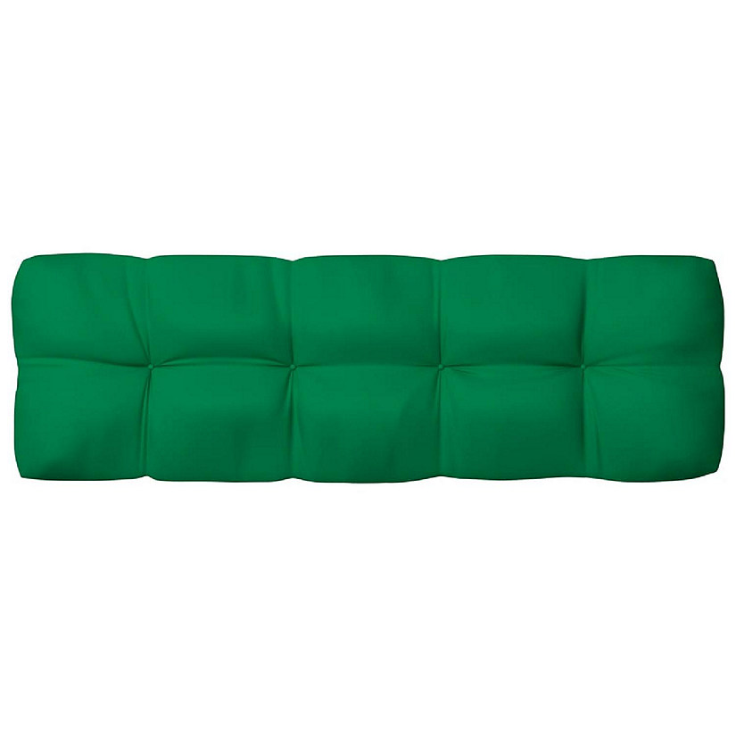 vidaXL Pallet Cushion Green 47.2"x15.7"x4.7" Fabric Image