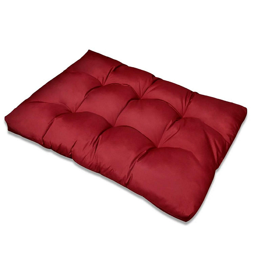 vidaXL Pallet Cushion Wine Red 47.2"x31.5"x4.7" Fabric Image