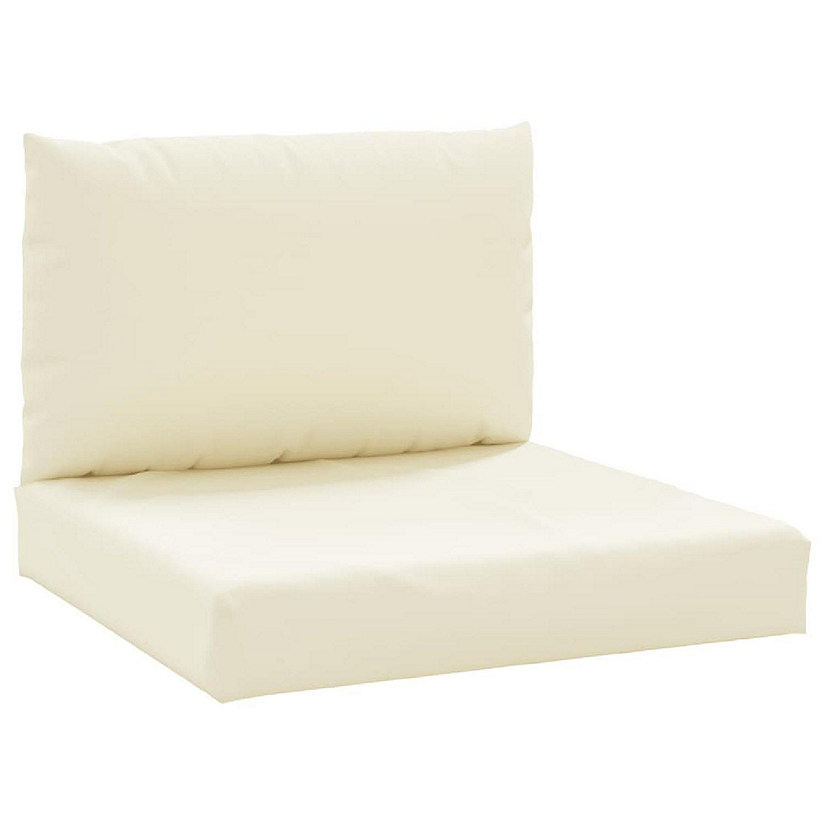 vidaXL Pallet Cushions 2 pcs Cream White Oxford Fabric Image