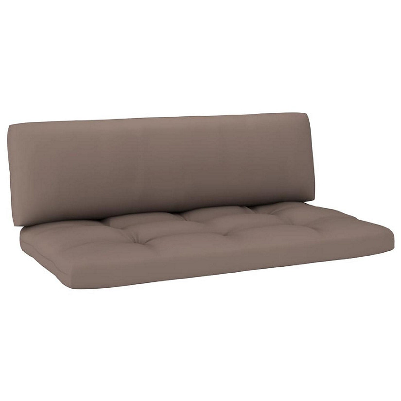 vidaXL Pallet Cushions 2 pcs Taupe Fabric Image