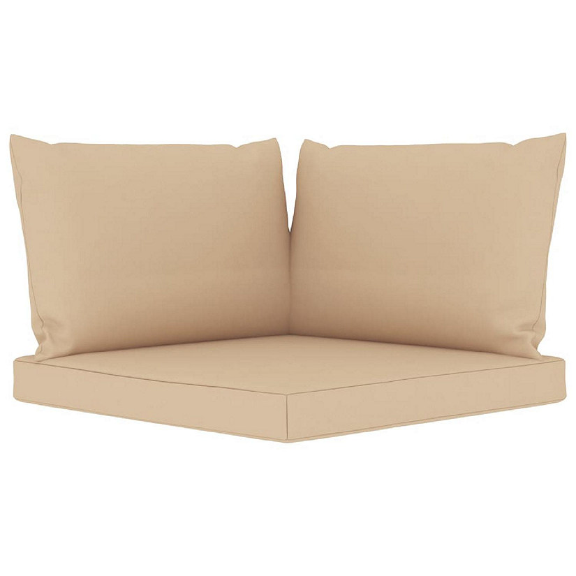 vidaXL Pallet Cushions 3 pcs Beige Oxford Fabric Image