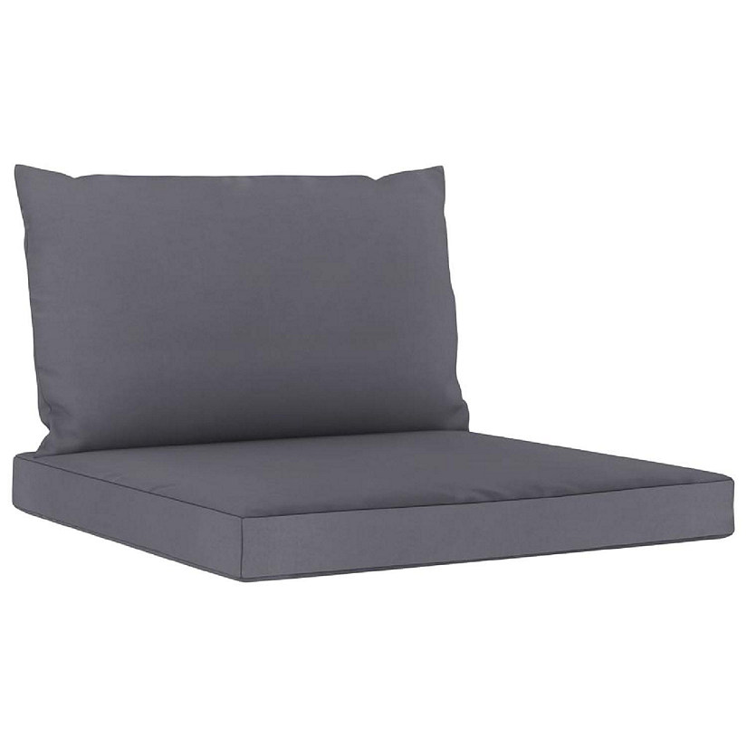 vidaXL Pallet Sofa Cushions 2 pcs Anthracite Fabric Image