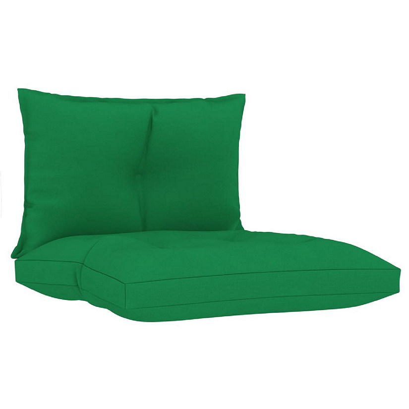 vidaXL Pallet Sofa Cushions 2 pcs Green Fabric cushion Oriental Trading