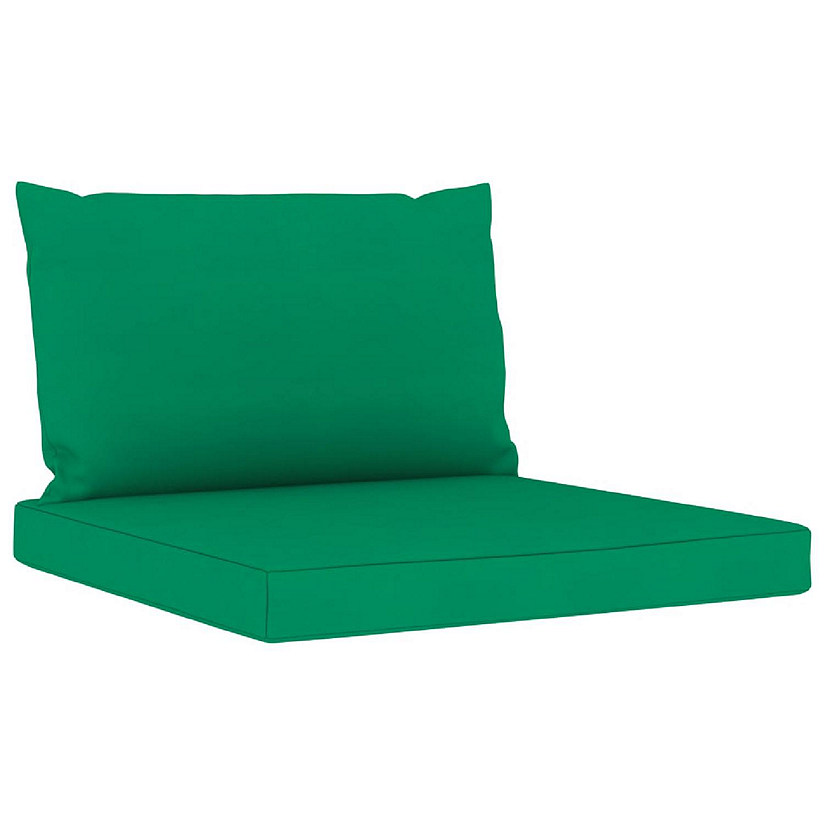 vidaXL Pallet Sofa Cushions 2 pcs Green Fabric Image