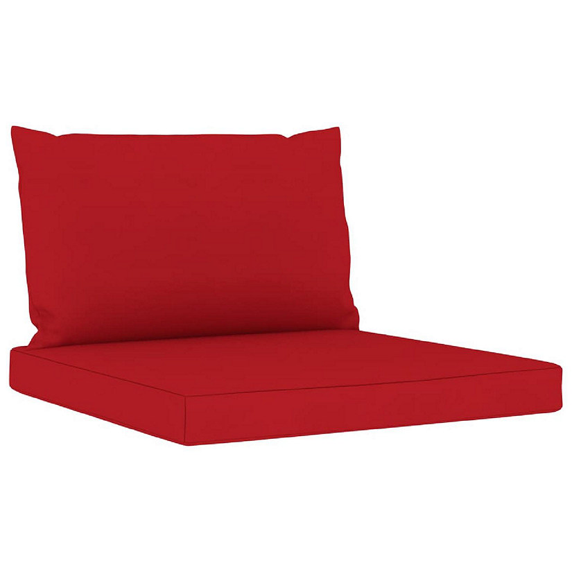 vidaXL Pallet Sofa Cushions 2 pcs Red Fabric Image