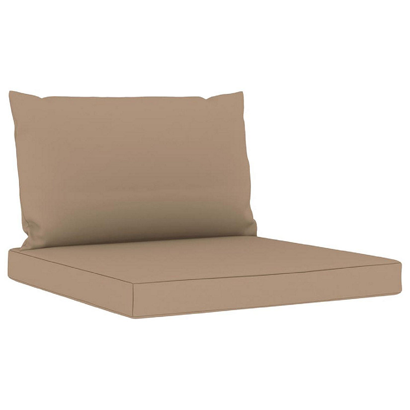 vidaXL Pallet Sofa Cushions 2 pcs Taupe Fabric Image