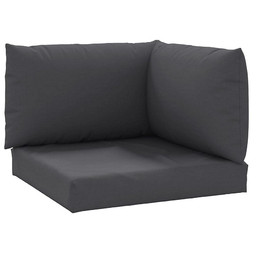 vidaXL Pallet Sofa Cushions 3 pcs Anthracite Fabric Image