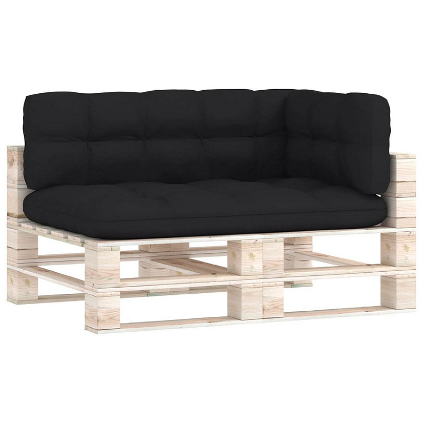 vidaXL Pallet Sofa Cushions 3 pcs Black Image