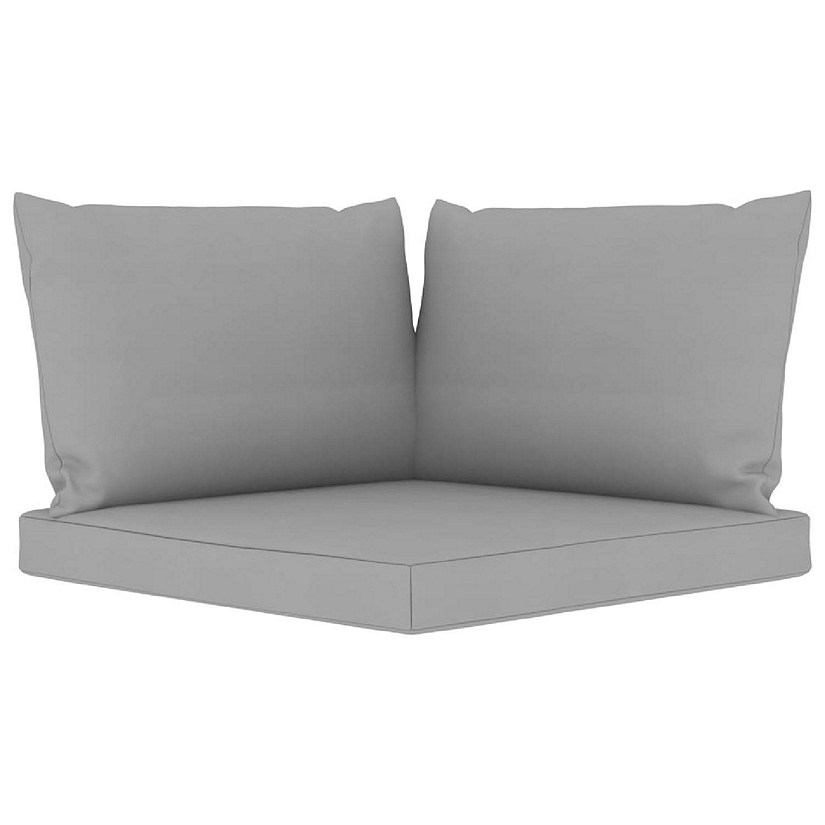 vidaXL Pallet Sofa Cushions 3 pcs Gray Fabric Image
