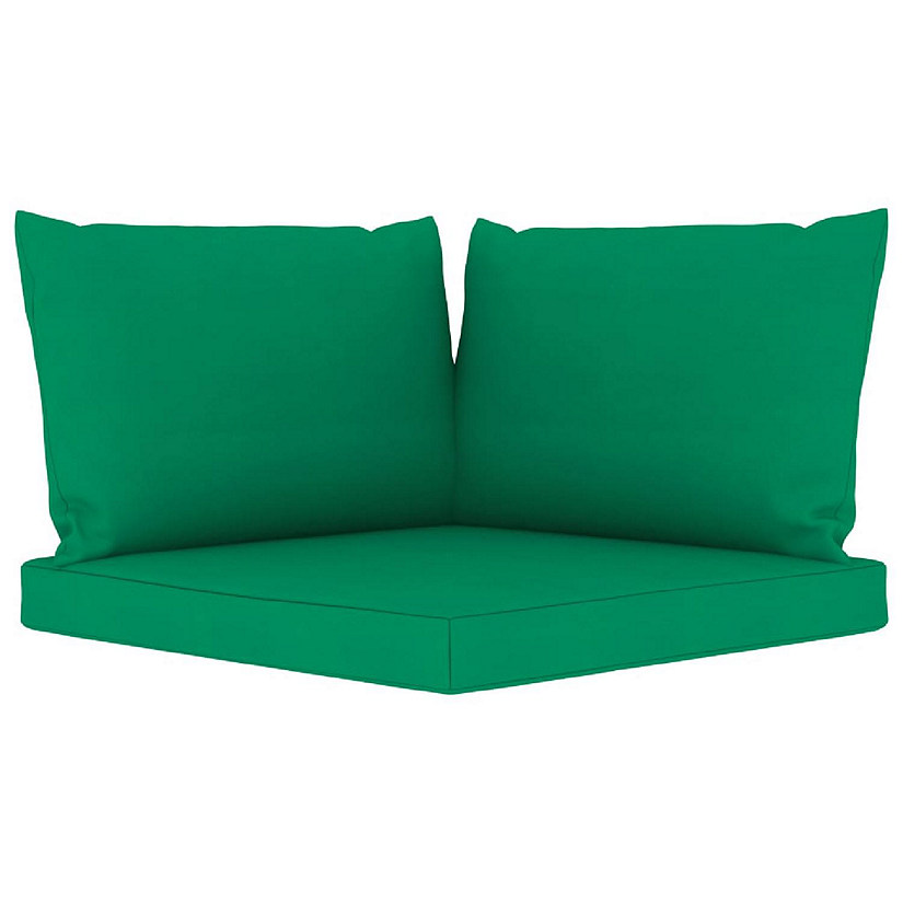 vidaXL Pallet Sofa Cushions 3 pcs Green Fabric Image