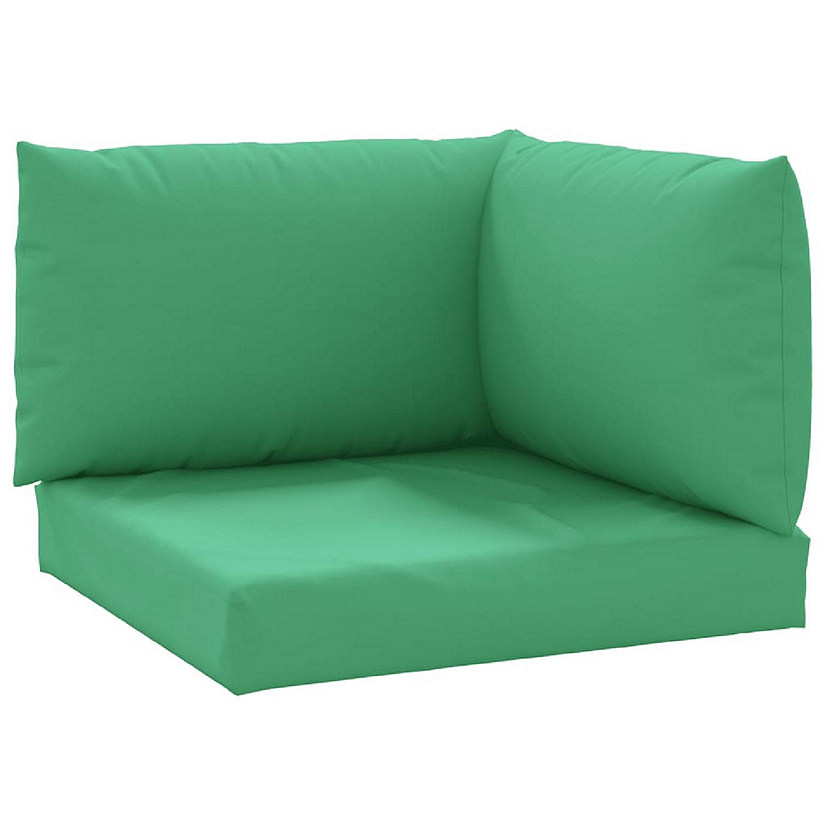 vidaXL Pallet Sofa Cushions 3 pcs Green Fabric Image