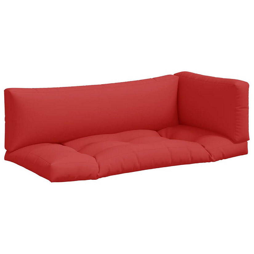 vidaXL Pallet Sofa Cushions 3 pcs Red pallet sofa cushion Image