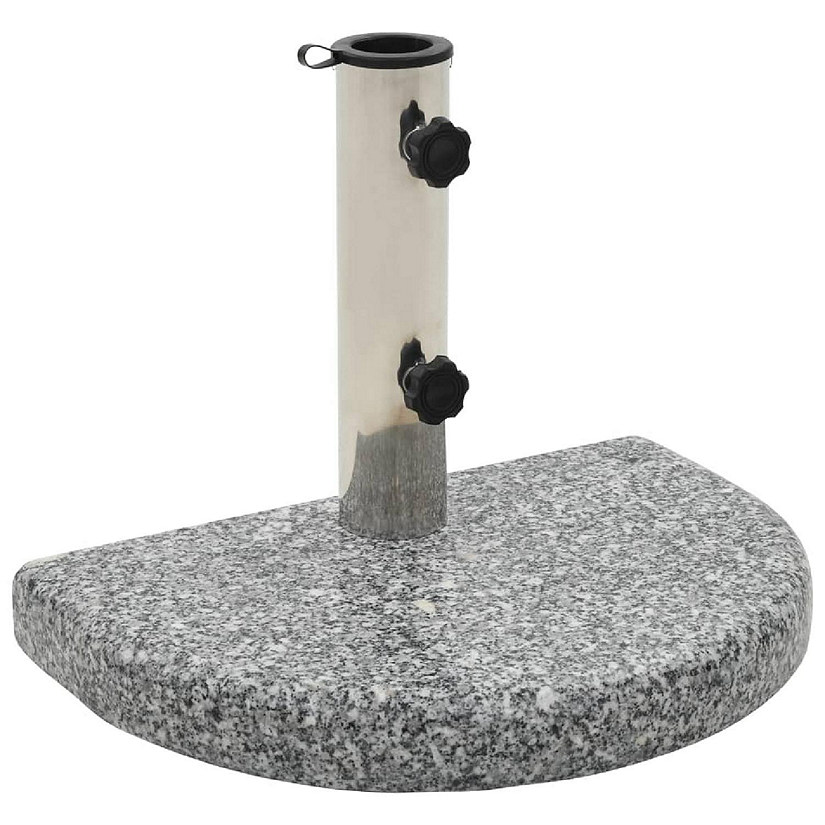 vidaXL Parasol Base Granite 22 lb Curved Gray Oriental Trading