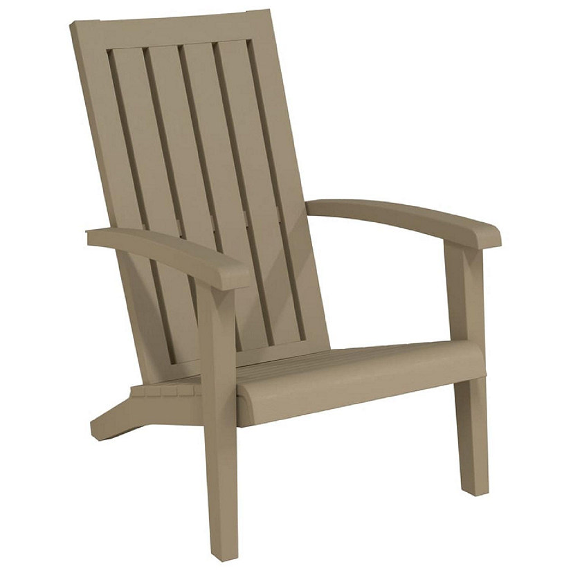 vidaXL Patio Adirondack Chair Light Brown Polypropylene Image