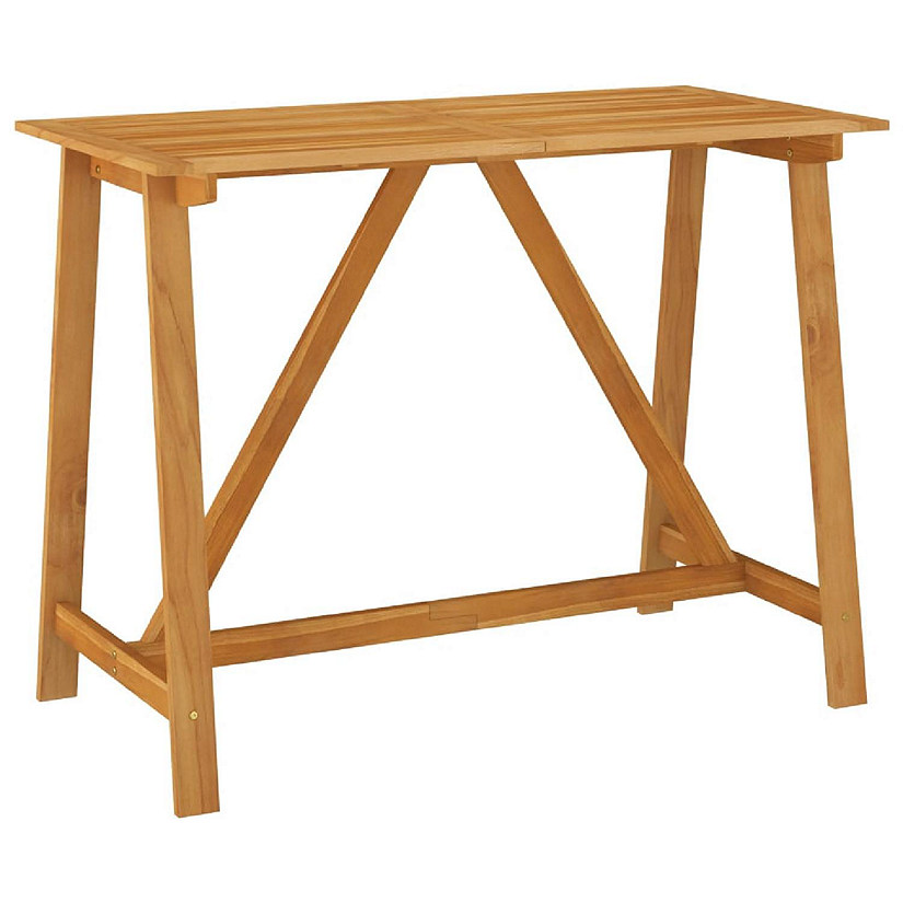 vidaXL Patio Bar Table 55.1"x27.6"x40.9" Solid Acacia Wood Image