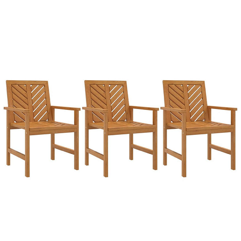vidaXL Patio Dining Chairs 3 pcs Solid Wood Acacia Image