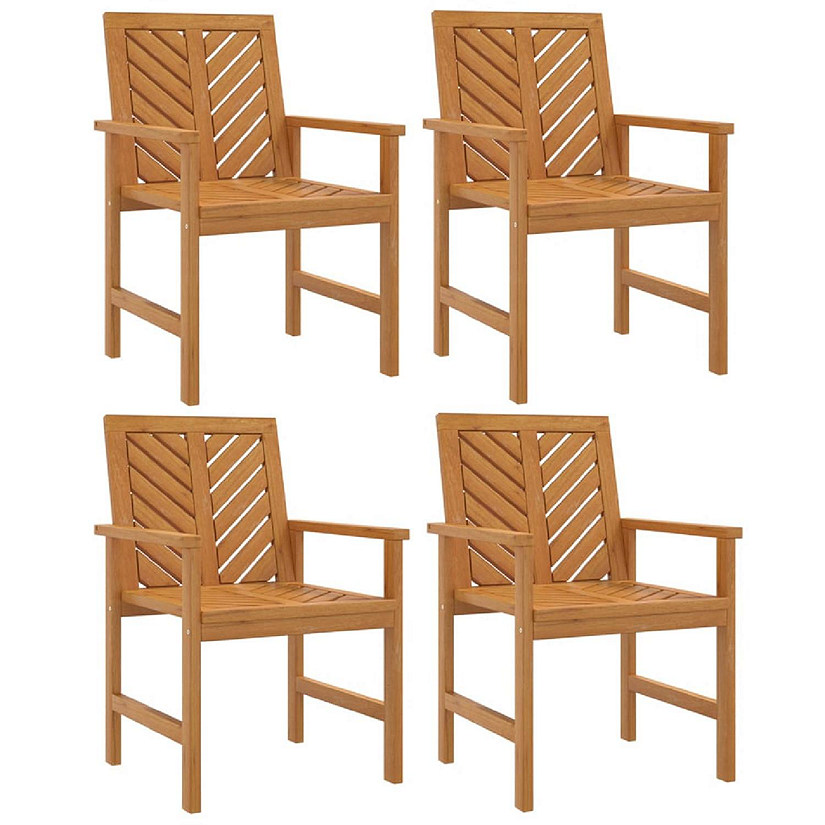 vidaXL Patio Dining Chairs 4 pcs Solid Wood Acacia Image