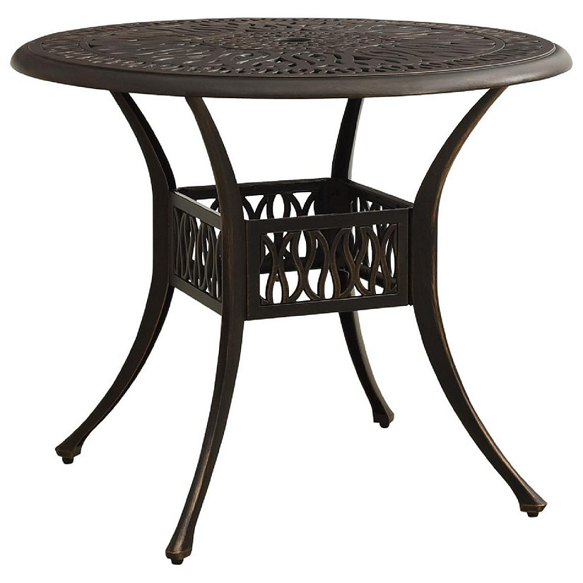vidaXL Patio Table Bronze 35.4"x35.4"x29.1" Cast Aluminum Image