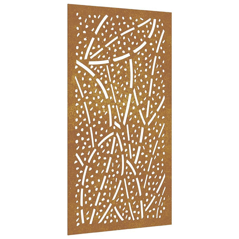 vidaXL Patio Wall Decoration 41.3"x21.7" Corten Steel Leaf Design Image