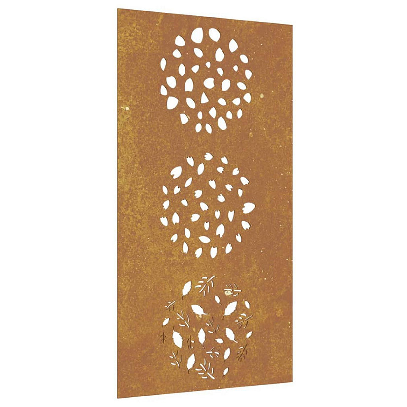 vidaXL Patio Wall Decoration 41.3"x21.7" Corten Steel Leaf Design Image