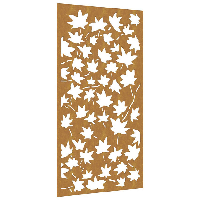 vidaXL Patio Wall Decoration 41.3"x21.7" Corten Steel Maple Leaf Design Image