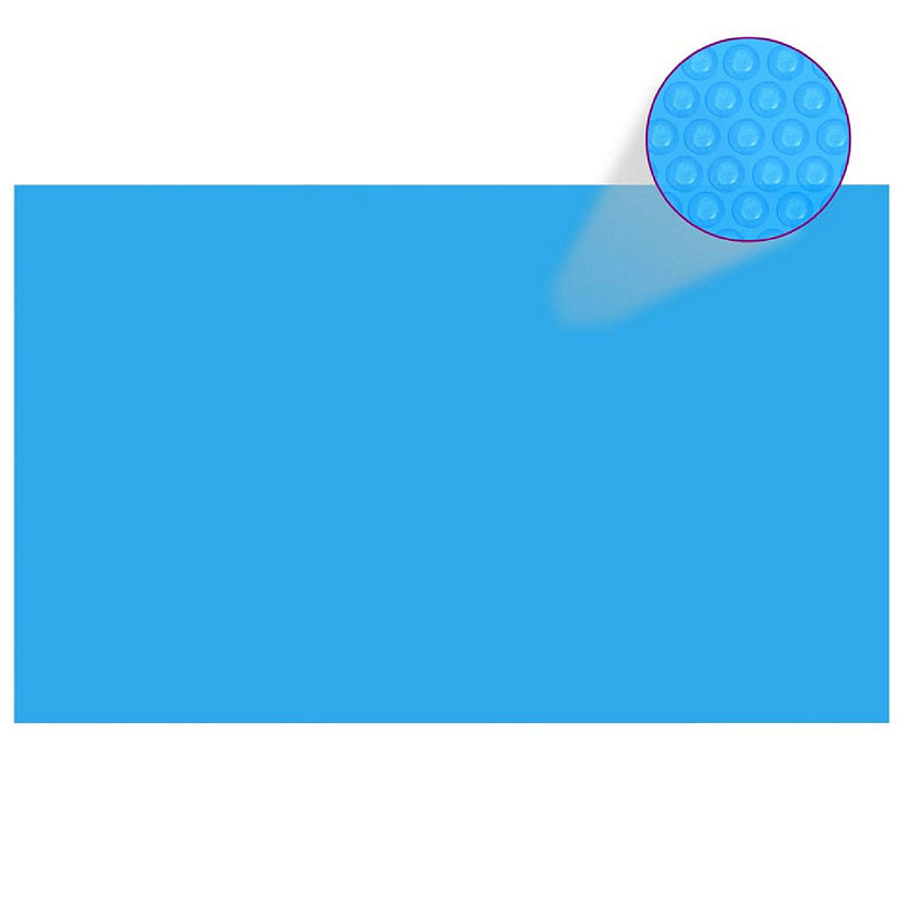 vidaXL Pool Cover 102 x 63 inch PE Blue Rectangular Image