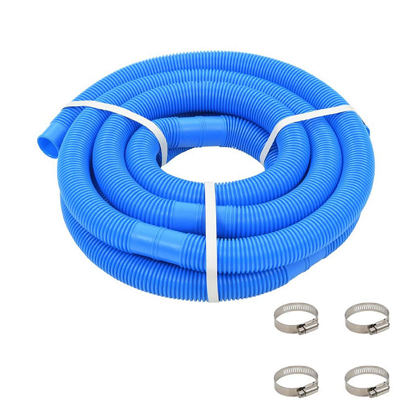 vidaXL Pool Hose with Clamps Blue 1.4" 19.6' Image