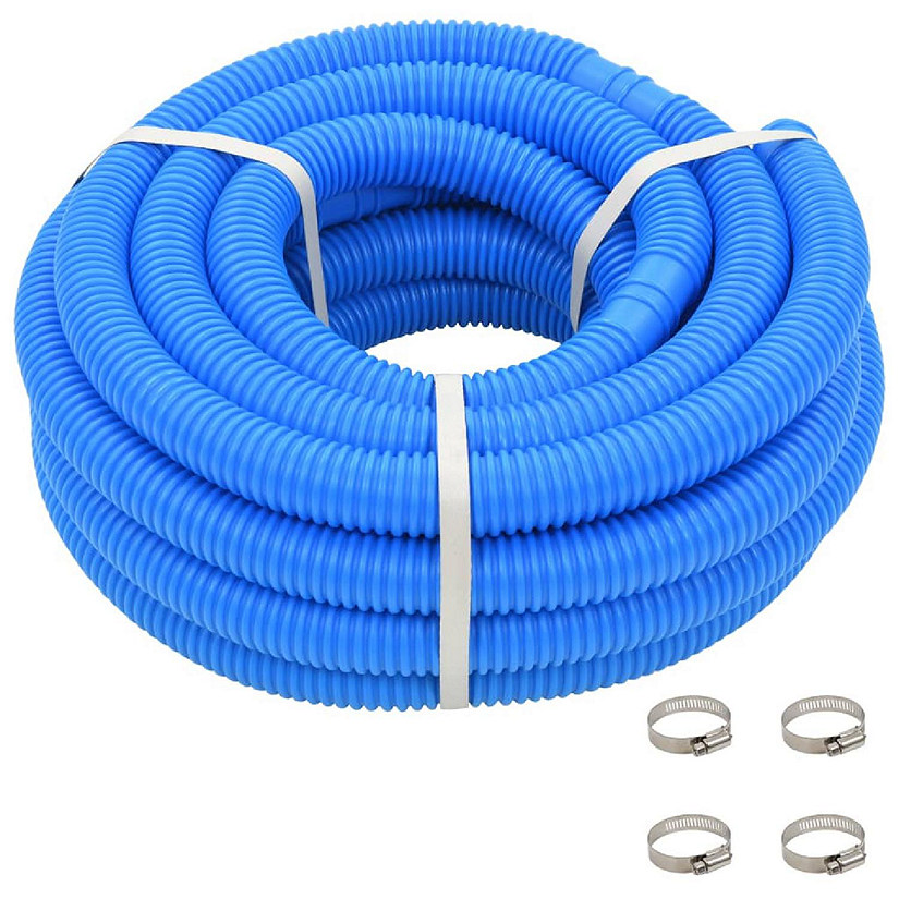 vidaXL Pool Hose with Clamps Blue 1.4" 39.3' Image