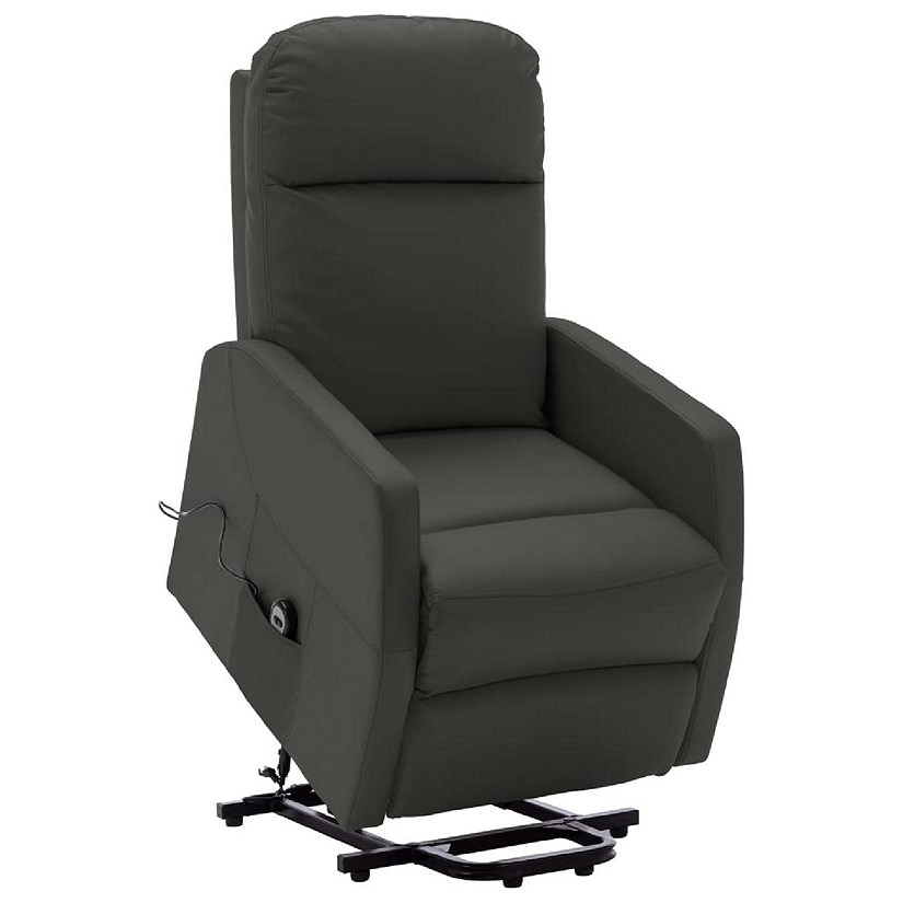 vidaXL Power Lift Massage Recliner Anthracite Faux Leather Image