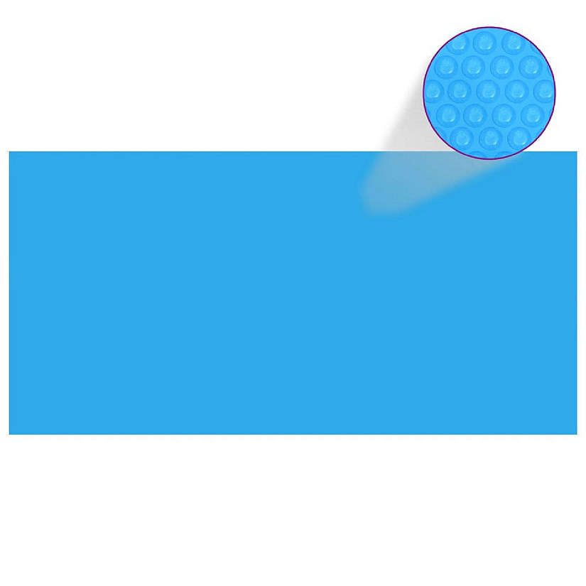 vidaXL Rectangular Pool Cover 216 x 108 inch PE Blue Image
