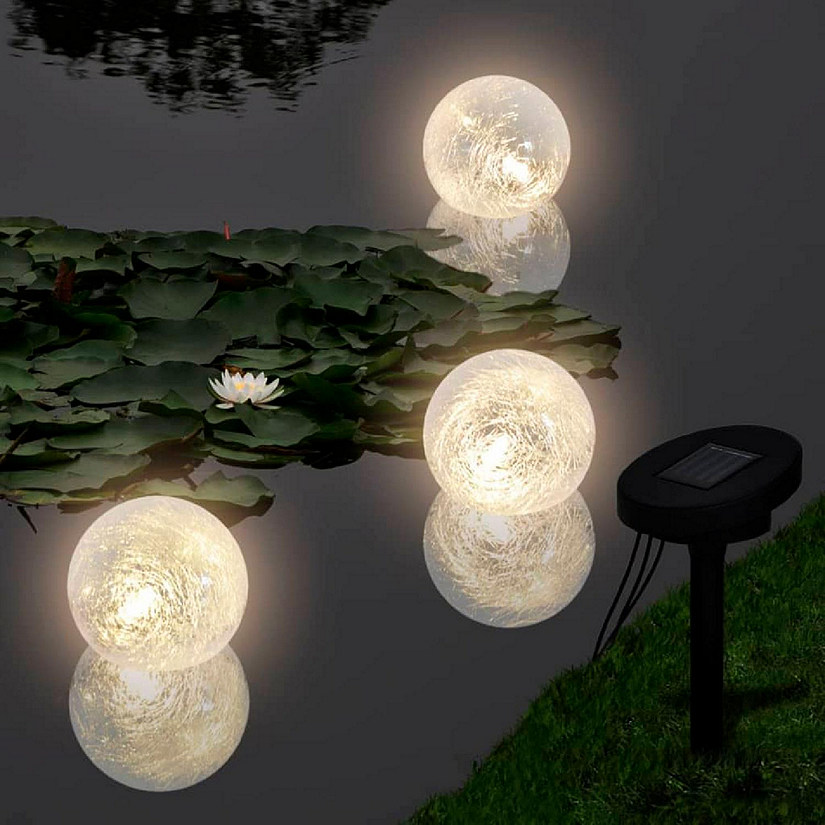 vidaXL Solar Bowl 3 LED Floating Ball Light for Pond Swimming Pool Image