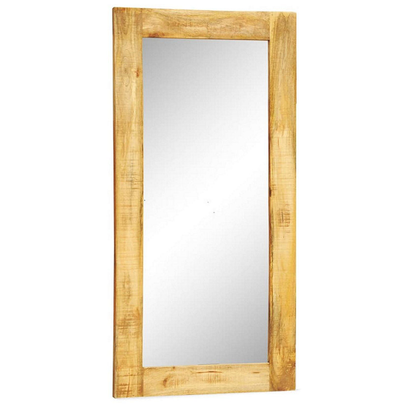 vidaXL Solid Wood Framed Rectangle Wall Mirror 47.2"x23.6" Image