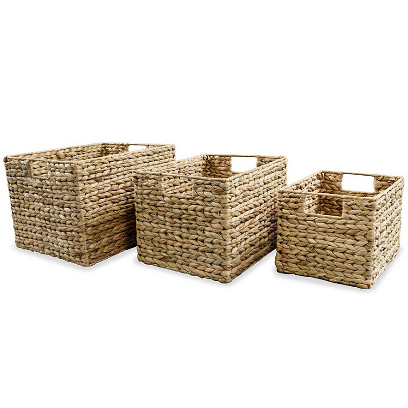 vidaXL Storage Basket Set 3 Pieces Water Hyacinth Image