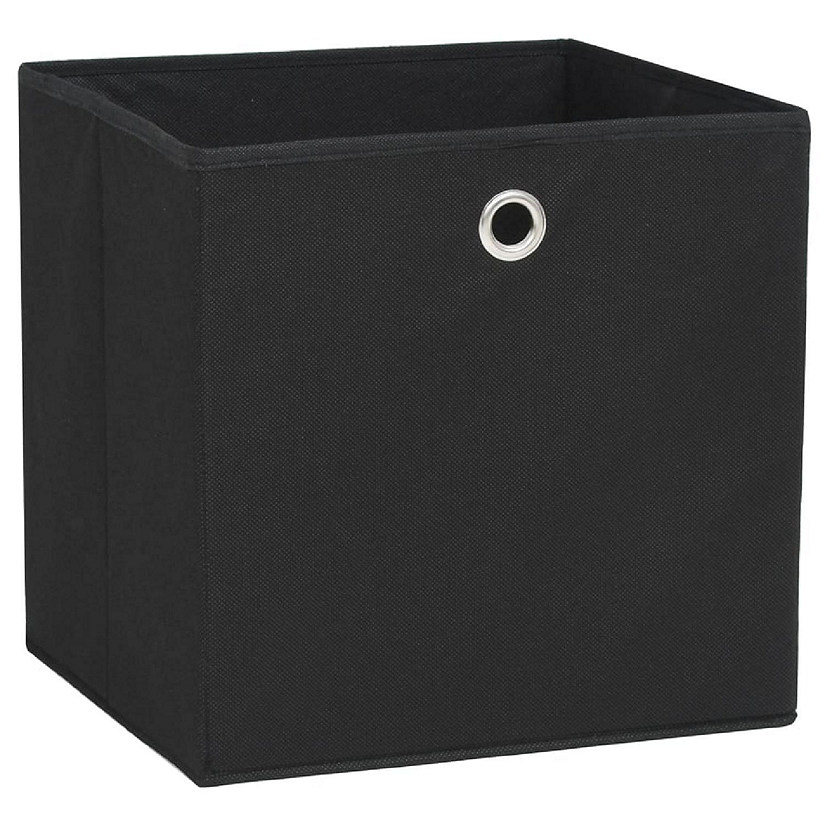 vidaXL Storage Boxes 4 pcs Non-woven Fabric 11"x11"x11" Black Image