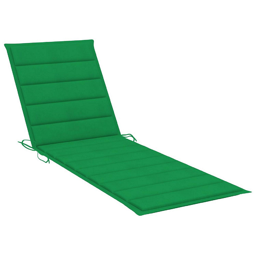 vidaXL Sun Lounger Cushion Green 78.7"x23.6"x1.2" Oxford Fabric Image