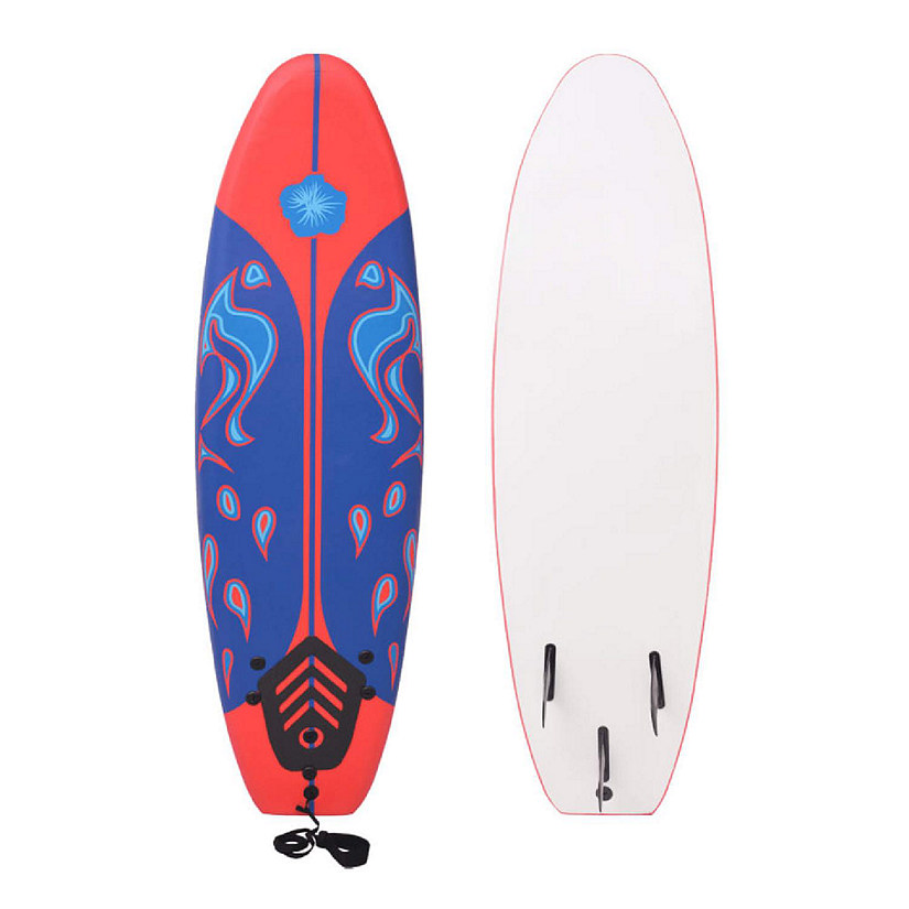 vidaXL Surfboard Blue and Red 66.9