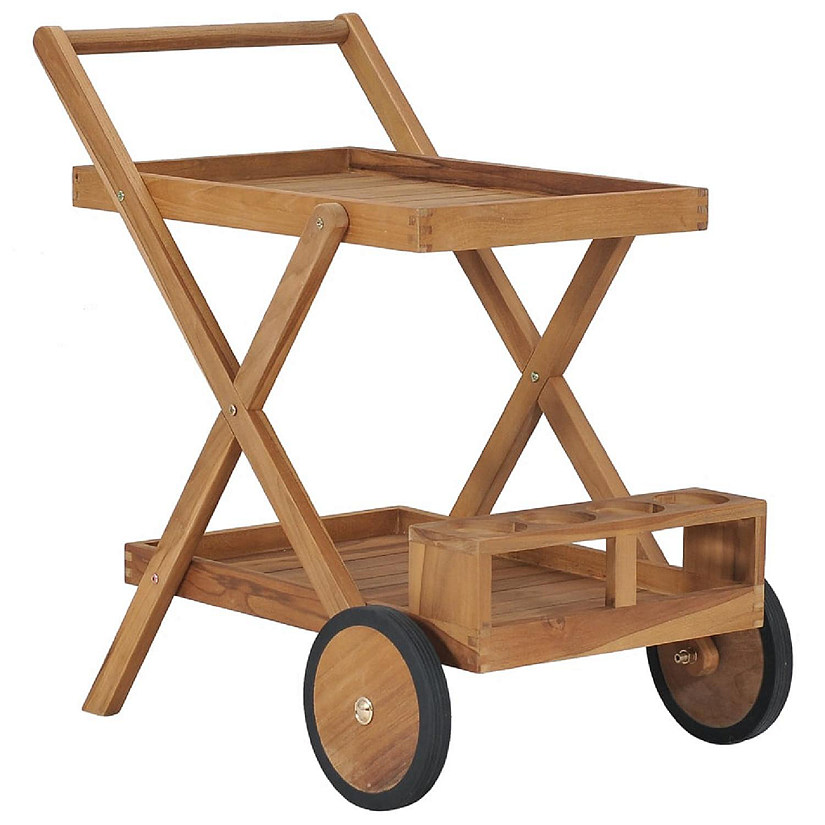 vidaXL Tea Trolley Solid Teak Wood Image