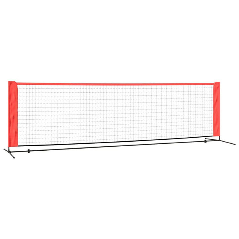 vidaXL Tennis Net Black and Red 118.1"x39.4"x34.3" Polyester Image