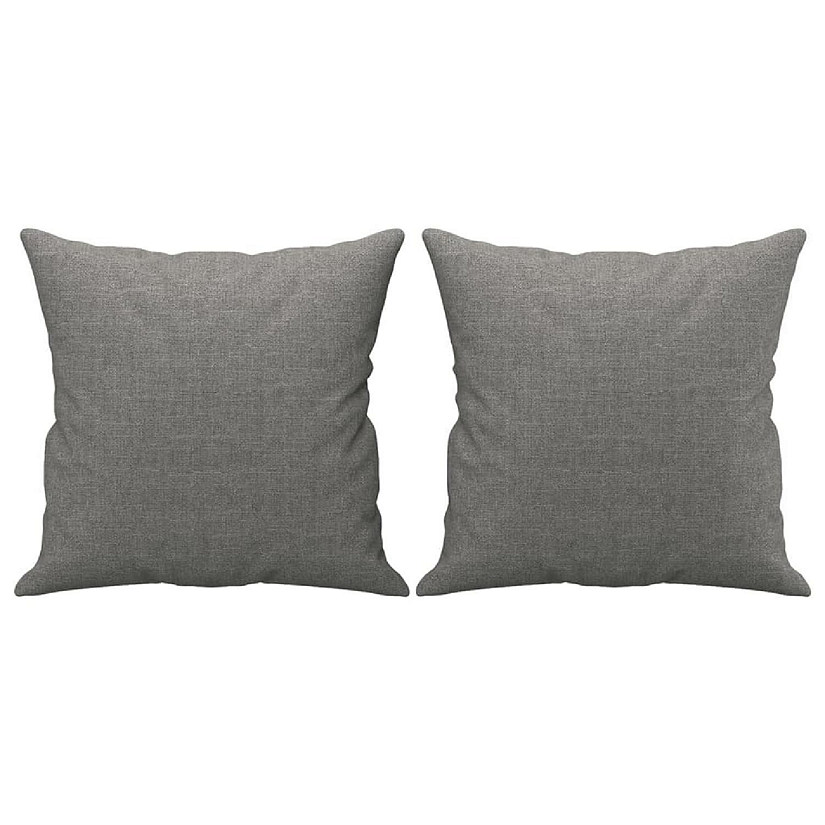 vidaXL Throw Pillows 2 pcs Dark Gray 15.7"x15.7" Fabric Image