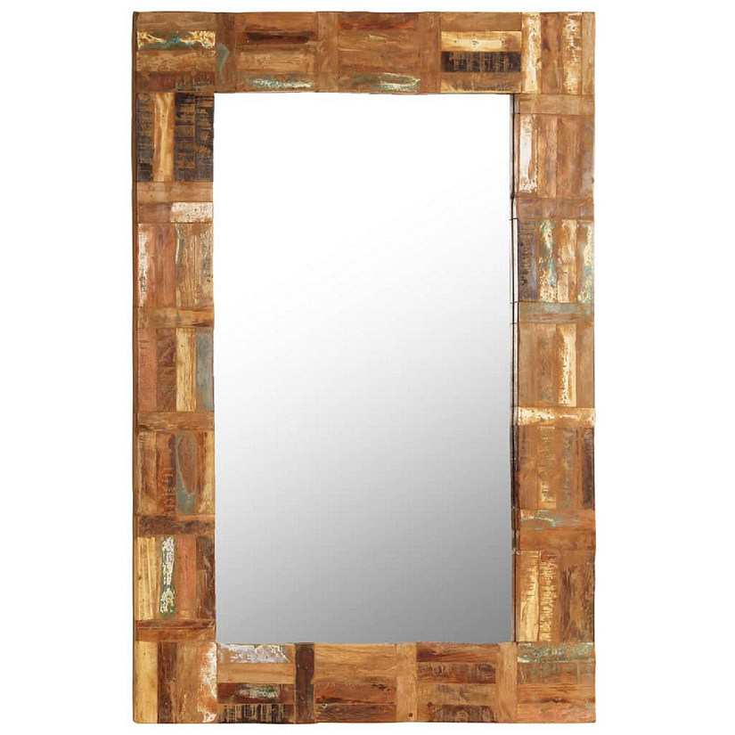 vidaXL Wall Mirror Solid Reclaimed Wood 23.6"x35.4" Image
