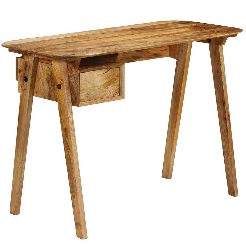 vidaXL Writing Desk 43.3"x19.7"x29.9" Solid Mango Wood Image