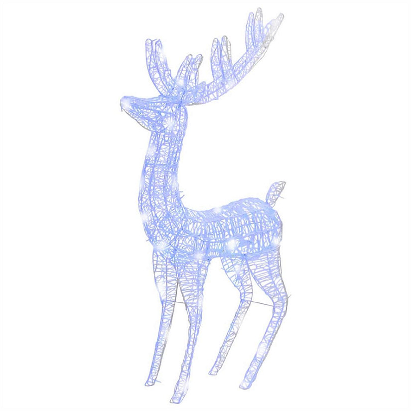 vidaXL XXL Acrylic Christmas Reindeers 250 LED 2 pcs 70.9" Blue Image