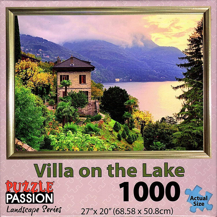 Villa On Lake 1000 Piece Landscape Jigsaw Puzzle Image